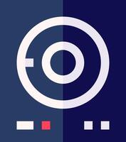 The icon for the app is a circle with a red dot vector