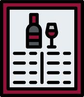 wine menu illustration design vector