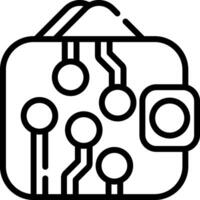 A black and white image of a circuit board vector