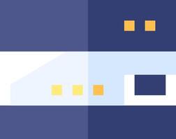 A blue and white background with a yellow square vector