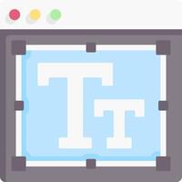A computer screen with the letter t on it vector