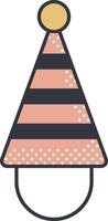 A party hat with polka dots on it vector
