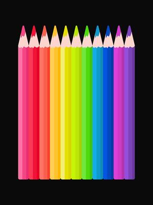 Colored pencil for back to school design ornament