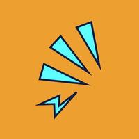 Groovy spark isolated on orange background vector