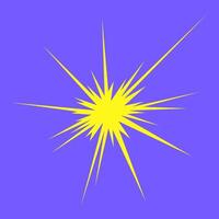 Dynamic spark isolated on blue background vector