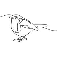 A line drawing of a bird with a long tail vector