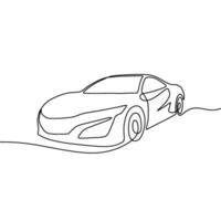 How to draw a car in one line vector