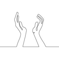 Two hands reaching out to each other vector