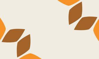 A pattern of brown and orange leaves on a white background vector