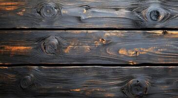 Detailed close-up of charred wood showcasing textures and natural patterns in warm lighting photo