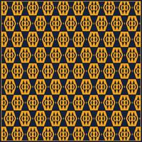 symmetrical modern hexagon pattern with contrast orange color and dark background vector