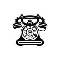 An old fashioned telephone icon on a white background vector