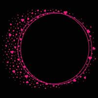 Circle Frame With Lovely Sprinkles Of Love Around It vector