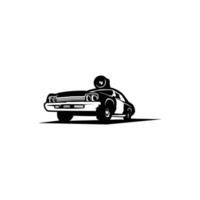 Bluesmobile logo. isolated on a white background seen from behind. best for badges, emblems, concepts and the car industry. available in eps 10. vector