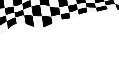 racing flag background with black and white checkered pattern, free copy space area design vector