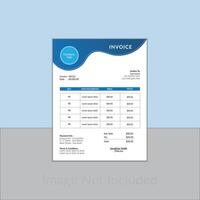 Modern invoice for Client Services template design. vector
