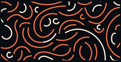 Abstract Pattern With Orange And White Stripes Lines On A Dark Background Texture Illustration vector
