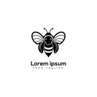 Bee logo design template vector