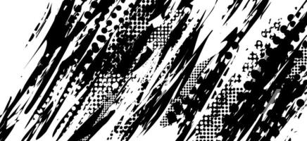 Black and white grunge texture background vector