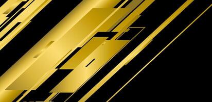 Golden lines on black background vector