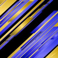 Abstract blue and gold lines on a black background vector