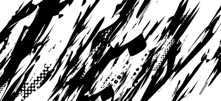 Black and white abstract background with many different shapes
