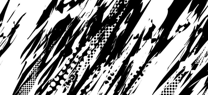 Black and white abstract background with dots and lines