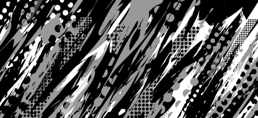 Abstract black and white abstract background with dots and lines