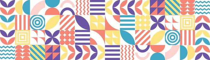 mosaic tile colorfull seamless pattern geometric vector