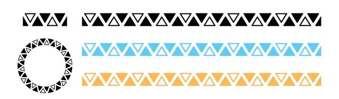 line seamless pattern triangle border, frame vector