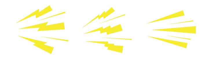 thunder bolt shock icon cartoon effect lightning vector