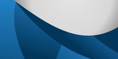 An abstract background with a curved blue shape on a white background. vector