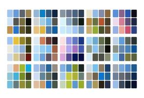 Skyblue color palette. Trend color palette guide template. Fit for fashion designers, business, and paints colors company. Match combinations. Eps 10. vector