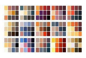 Sunset color palette. Trend color palette guide template. Fit for fashion designers, business, and paints colors company. Match combinations. Eps 10. vector
