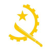 Angola element flag national material design vector