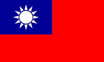 Taiwan flag national material design vector