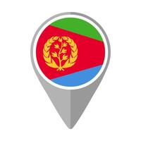 Eritrea Flag on Location Pin vector