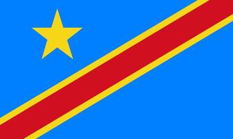 Congo DemRep flag national material design vector
