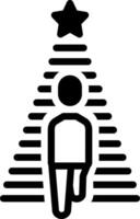 Solid black icon for motivation vector