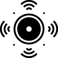 Solid black icon for sound on vector