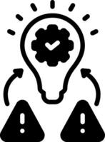Solid black icon for resolve issues vector