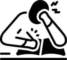 Solid black icon for difficulty vector