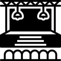Solid black icon for event vector