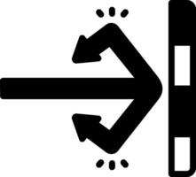 Solid black icon for obstacle vector