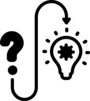 Solid black icon for problem solving vector