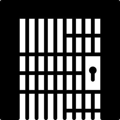 Solid black icon for jail