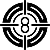 Solid black icon for countdown vector