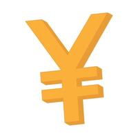 Japanese Golden Yen Symbol vector