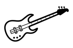 Guiter line art illustration vector
