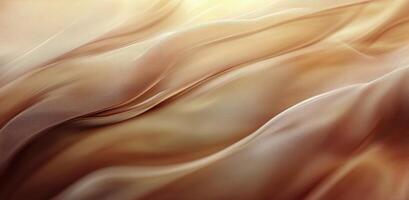 Soft beige fabric waves gently flowing in natural light creating a serene texture pattern photo